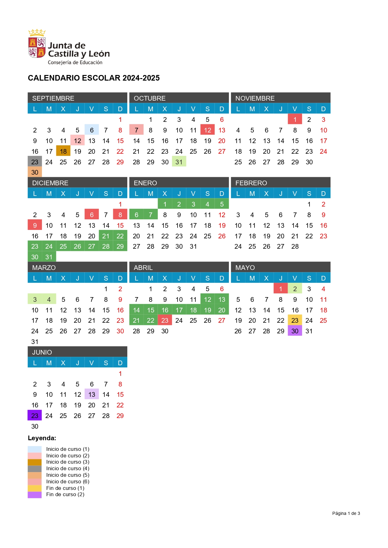 CALENDARIO